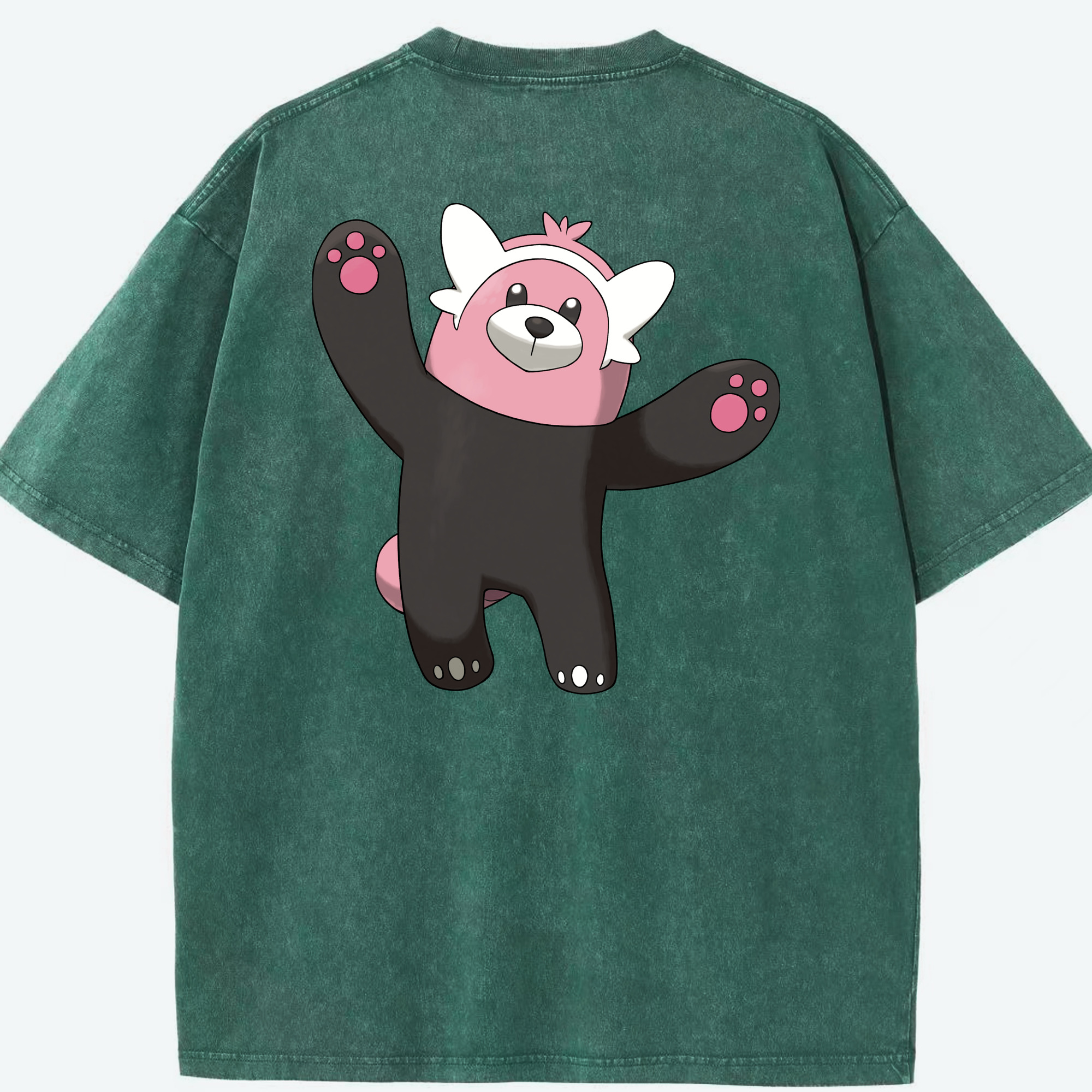 （画像用） ポケットモンスター Pokémon 綿100% ヴィンテージ風 半袖Tシャツ（背面プリント）